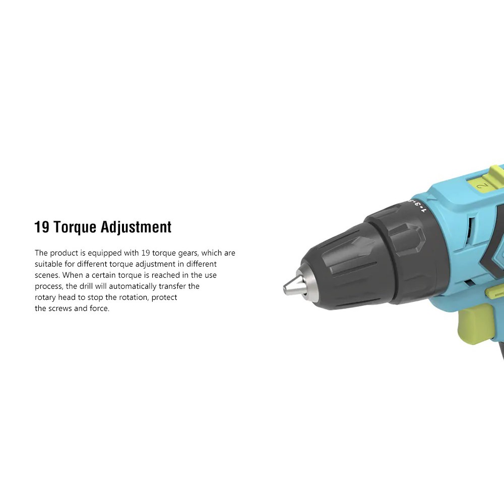 XIAOMI TONFON - 12V Electric Cordless Screwdriver Impact Power Drill - Bor Elektrik dari XIAOMI