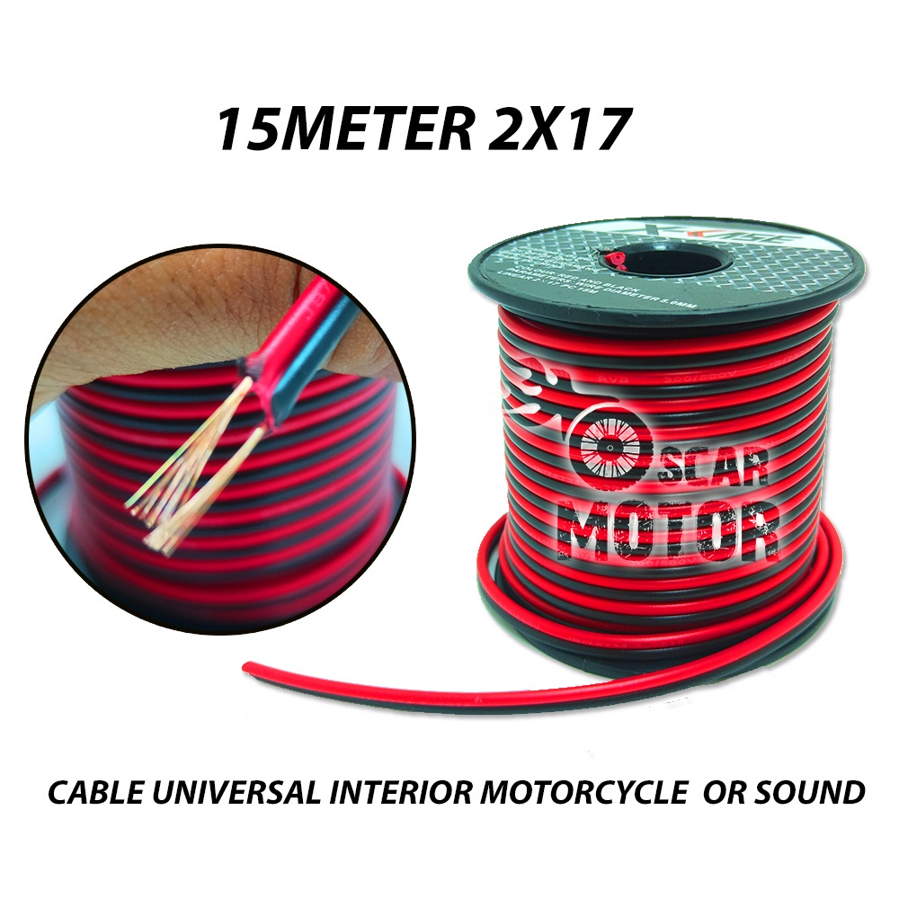 KABEL AUDIO MOTOR SERABUT 2X17 1X1 2.5MM TUNGGAL SERAT LISTRIKINTERIOR motor