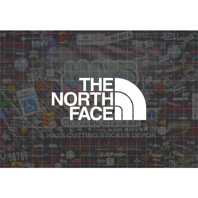 Cutting Sticker Shell The North Face Ukuran 10 Cm Untuk Motor Mobil