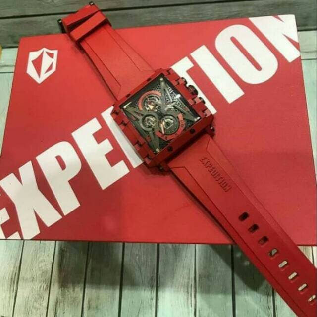 JAM TANGAN  PRIA / COWOK EXPEDITION E 6757  RED / MERAH LIMITED EDITION