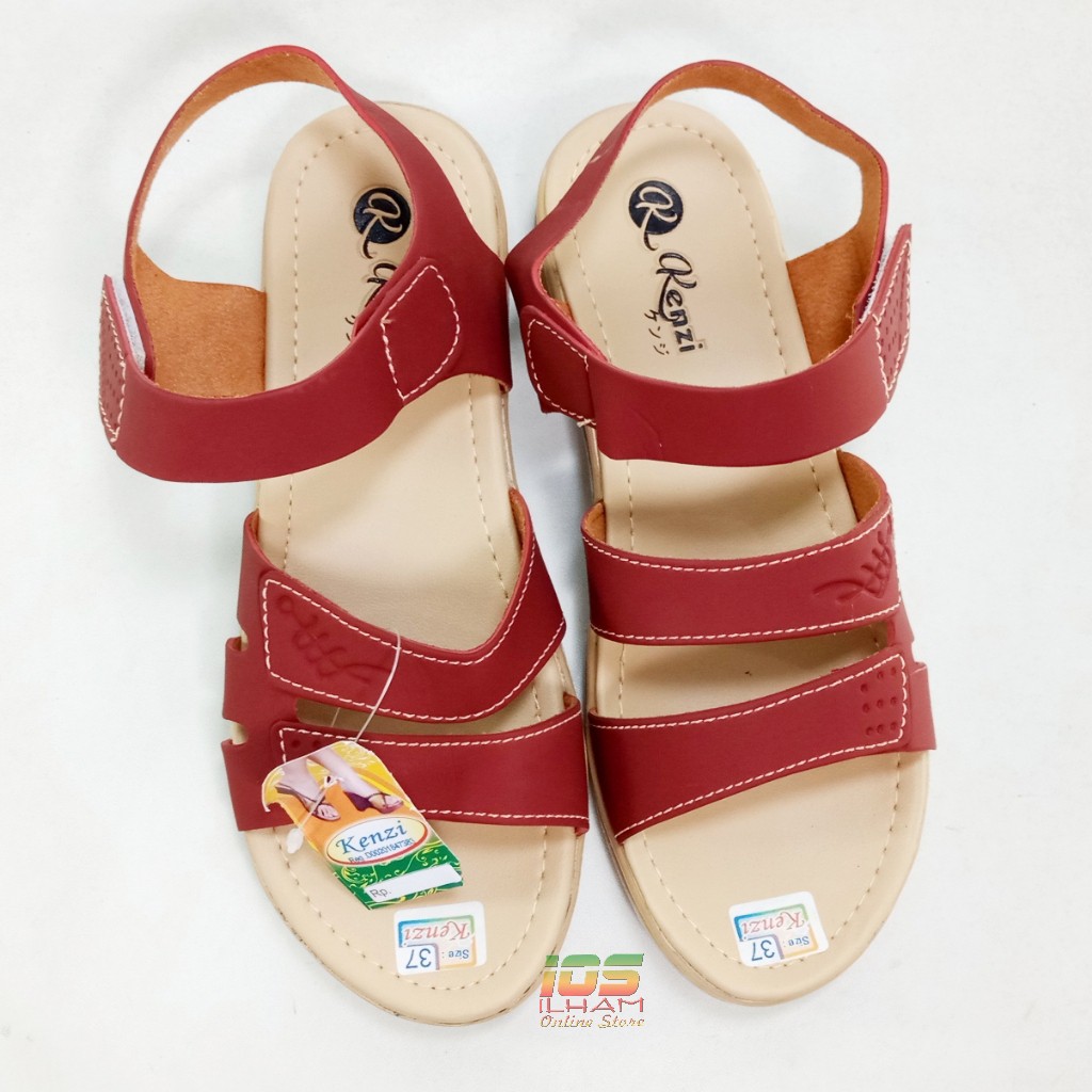Sandal Wanita Let Wedges Kenzi Fz Hak 2cm Size 37-40