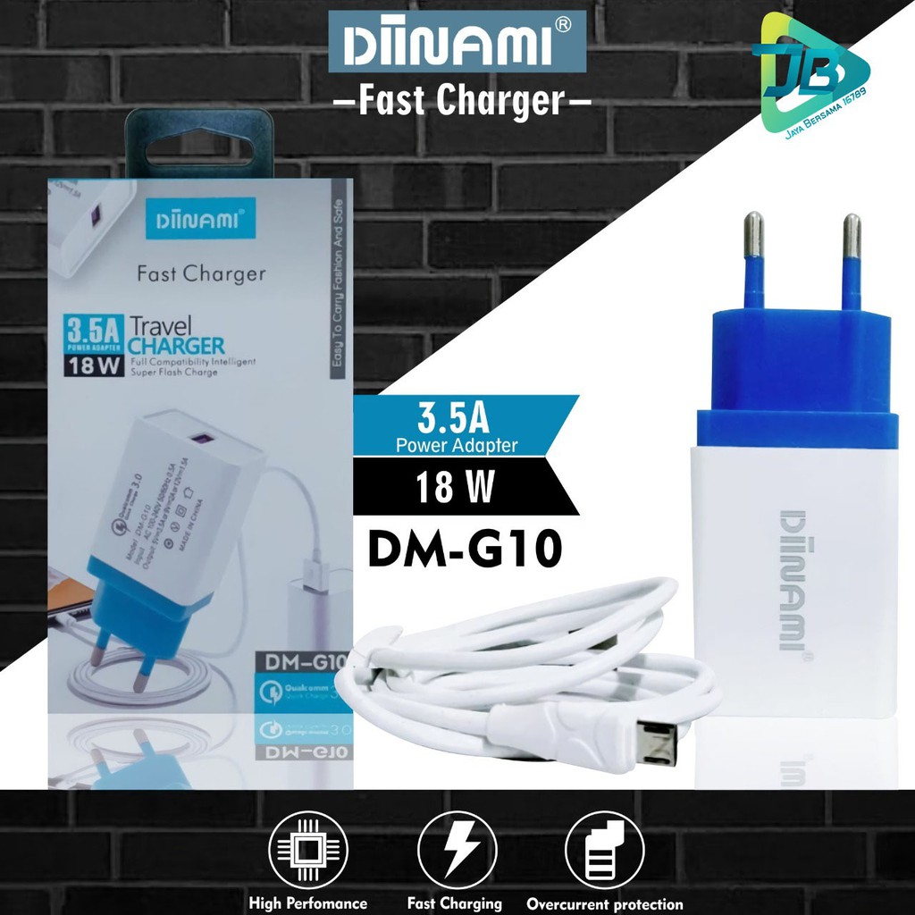 BM057 G10 Cashan charger DIINAMI 3Amper 18wat Micro usb Samsung oppo Vivo xiaomi realme Fast JB2974