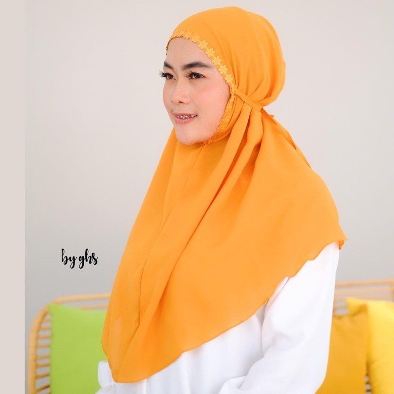 Featured image of post Kerudung Bergo Renda Bunga