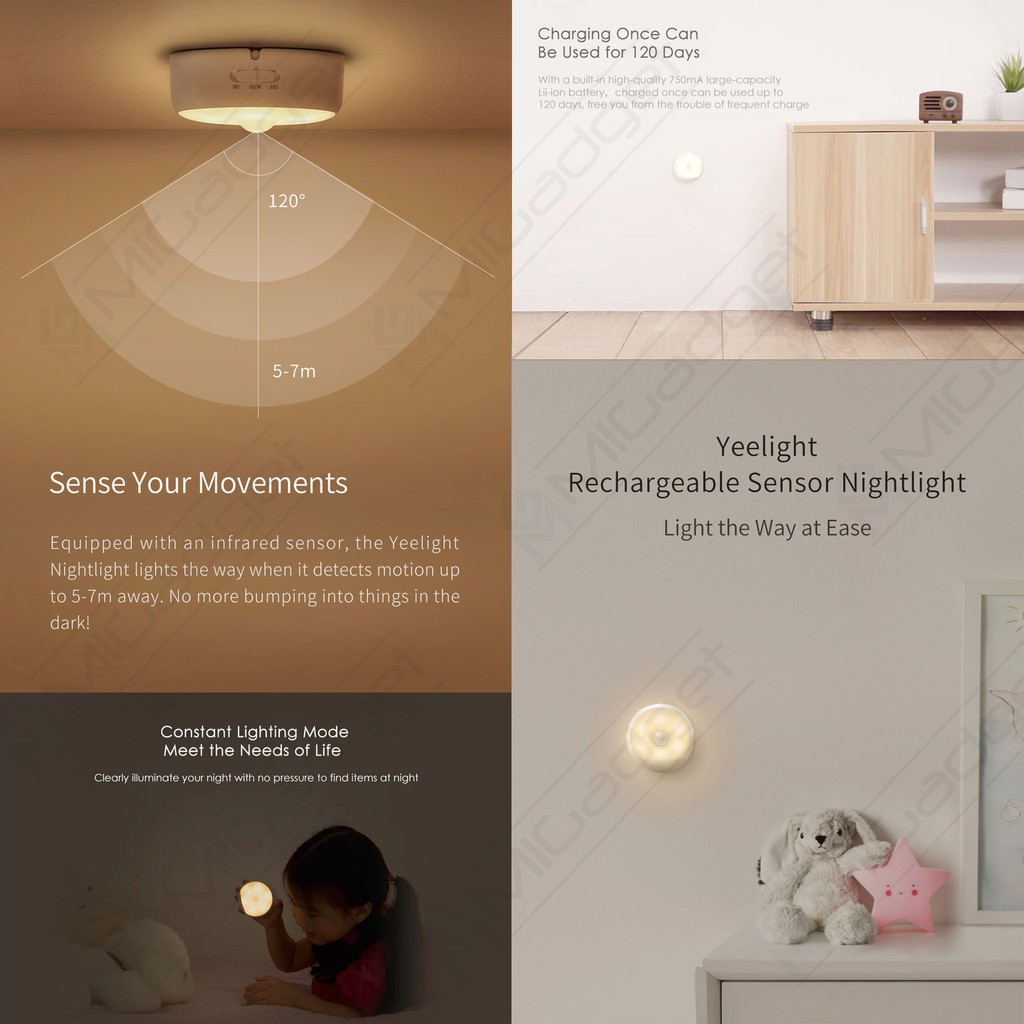 Yeelight Rechargable Motion Sensor Night Light - YLYD01YL