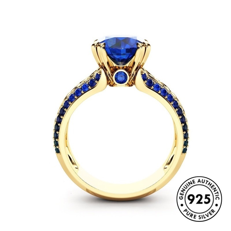 Cincin Ruby Hollow Bahan S925 Silver