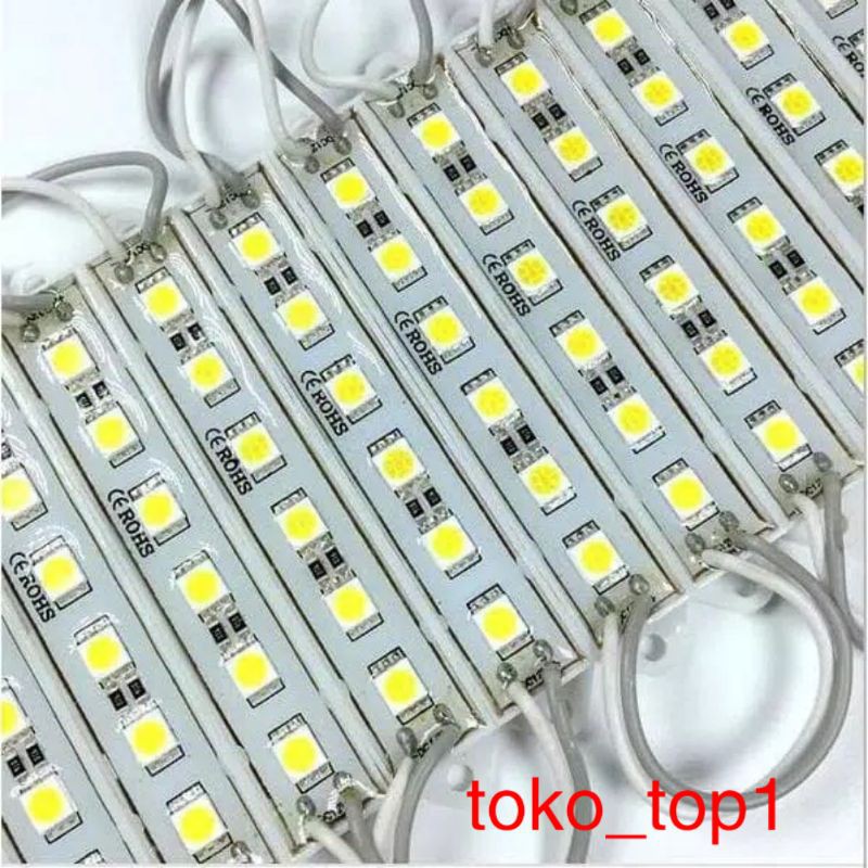 LAMPU LED STRIP MODUL SMD 5050 6 MATA 12 V WATERPROOF VARIASI DEKORASI ETALASE NEON BOX MOBIL MOTOR