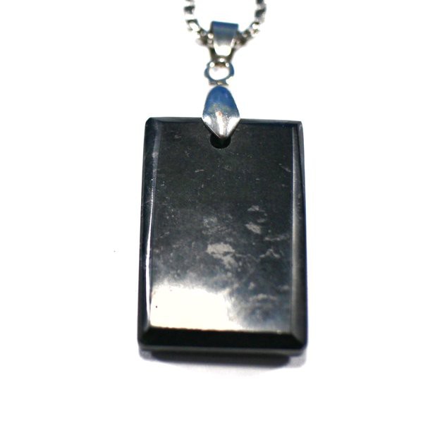 KALUNG STAINLESS LIONTIN NATURAL BATU BLACK JADE