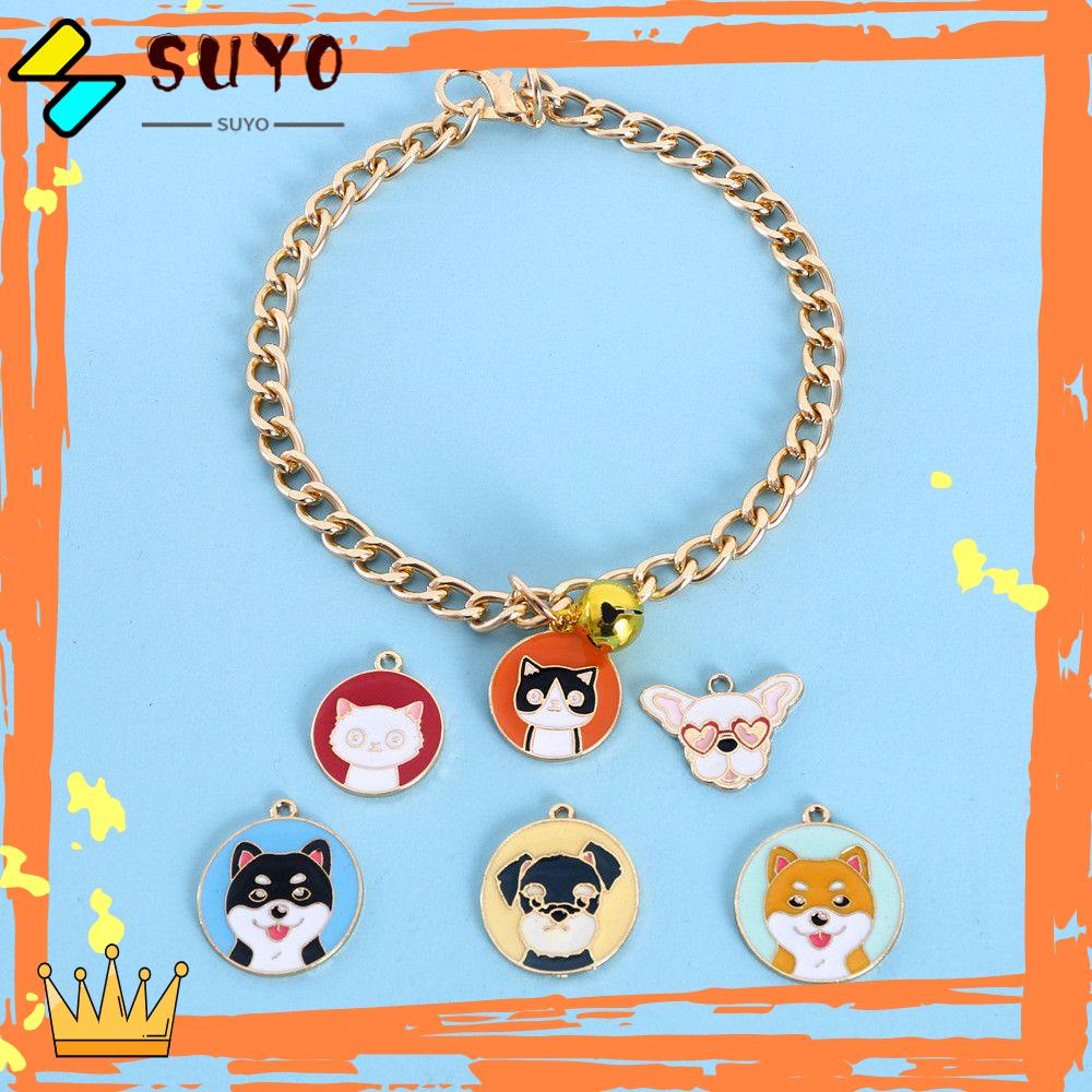 Suyo Kalung Anjing / Kucing Motif Kartun Dengan Rantai Emas