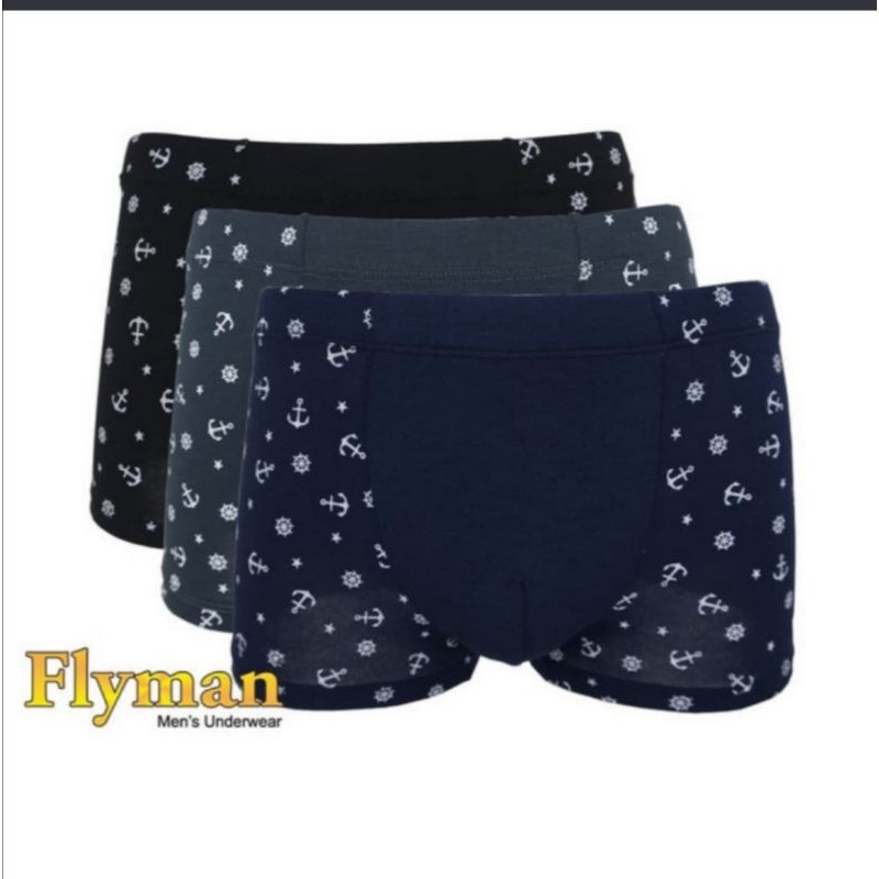 Celana Dalam Boxer Pria Flyman FM 3167 (3pcs)