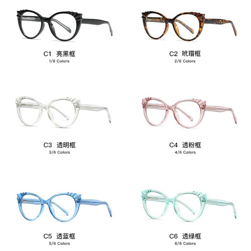 【YUZHU】COD Kacamata Fashion Cateye TR90 Anti-blue baru untuk Wanita