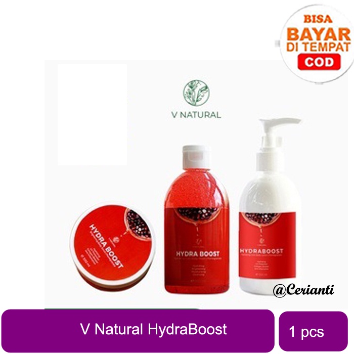 V NATURAL - Body Wash | Body Scrub | Body Lotion Hydra Boost Pomegranate Pomegrante 300ml | Whitening | Moisturizing