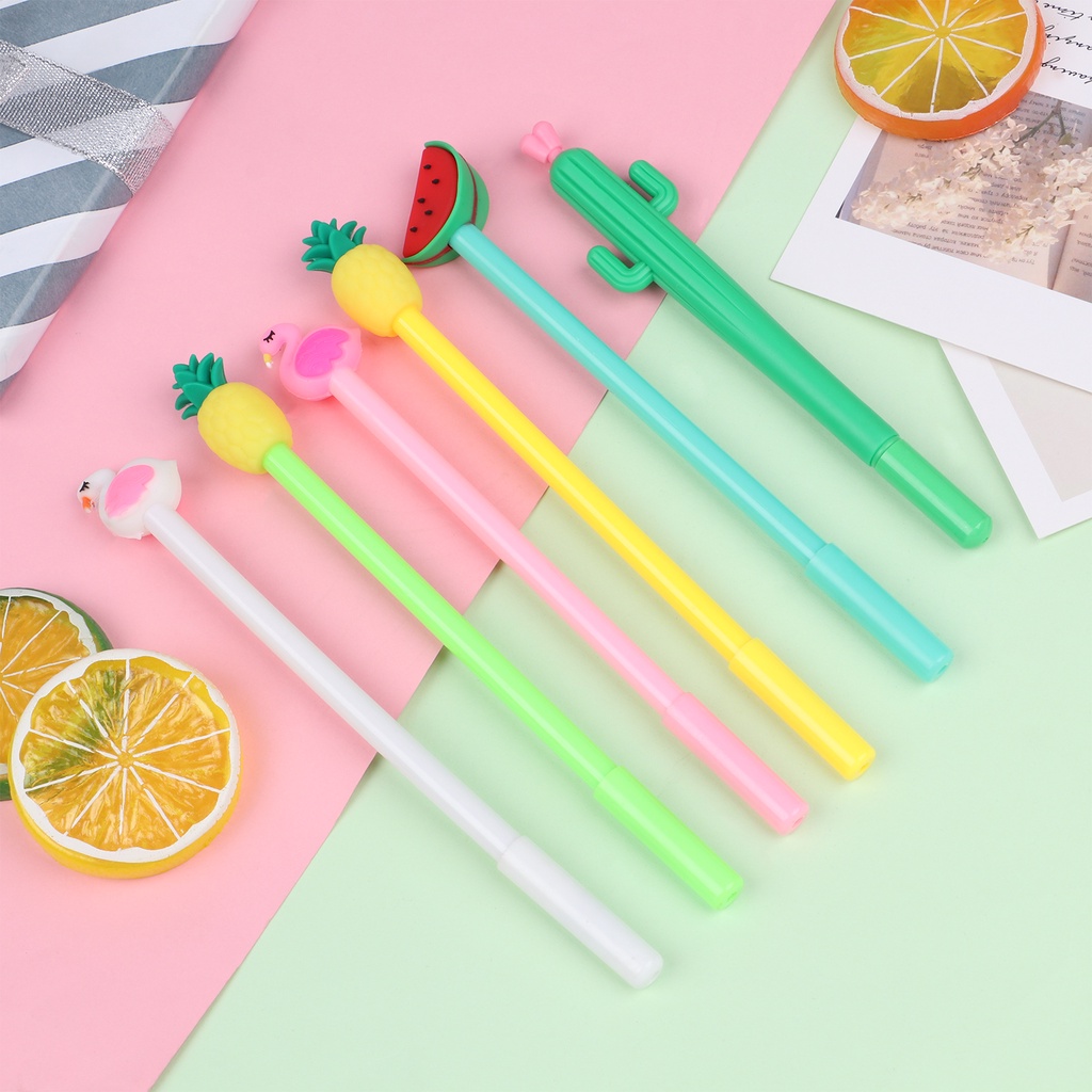 {LUCKID}Cactus Pens 30 PCS Fun Pens Black Gel Ink Pens Kawaii Cactus