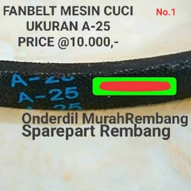 Fanbelt Mesin Cuci A-25  ( onderdil Rembang)