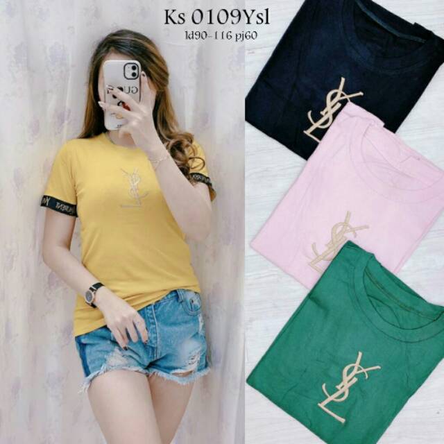 ATASAN OBLONG KAOS IMPORT PREMIUM YSL KS0109