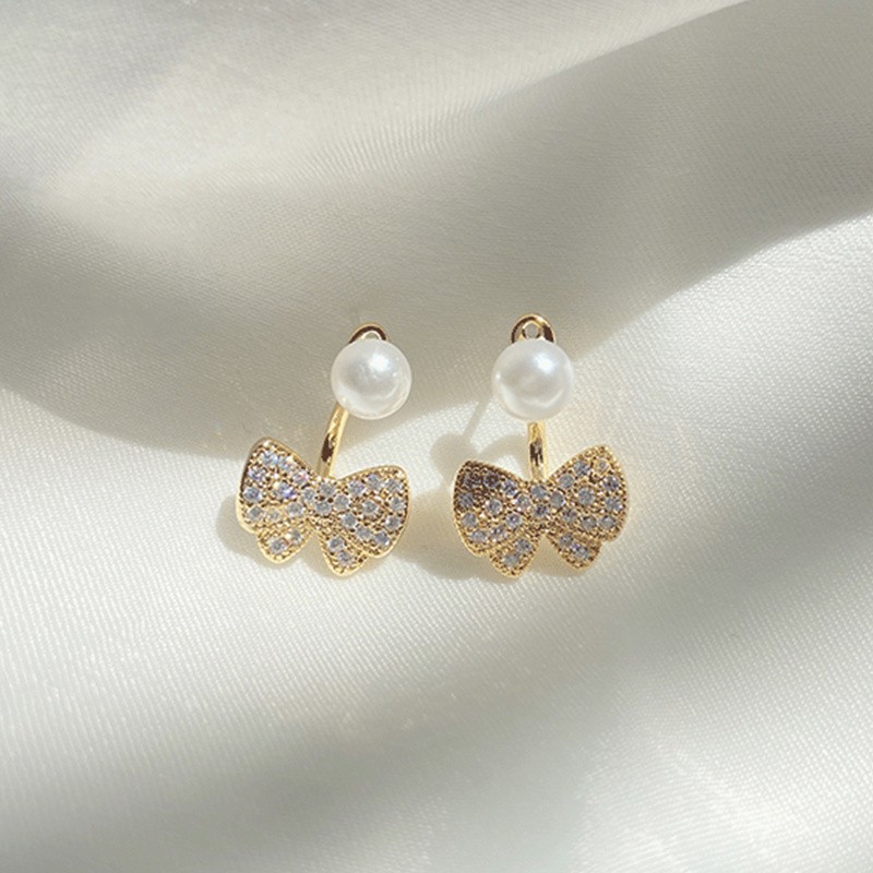 [ACKER] Anting Mutiara Inlay Batu Indah Untuk Wanita