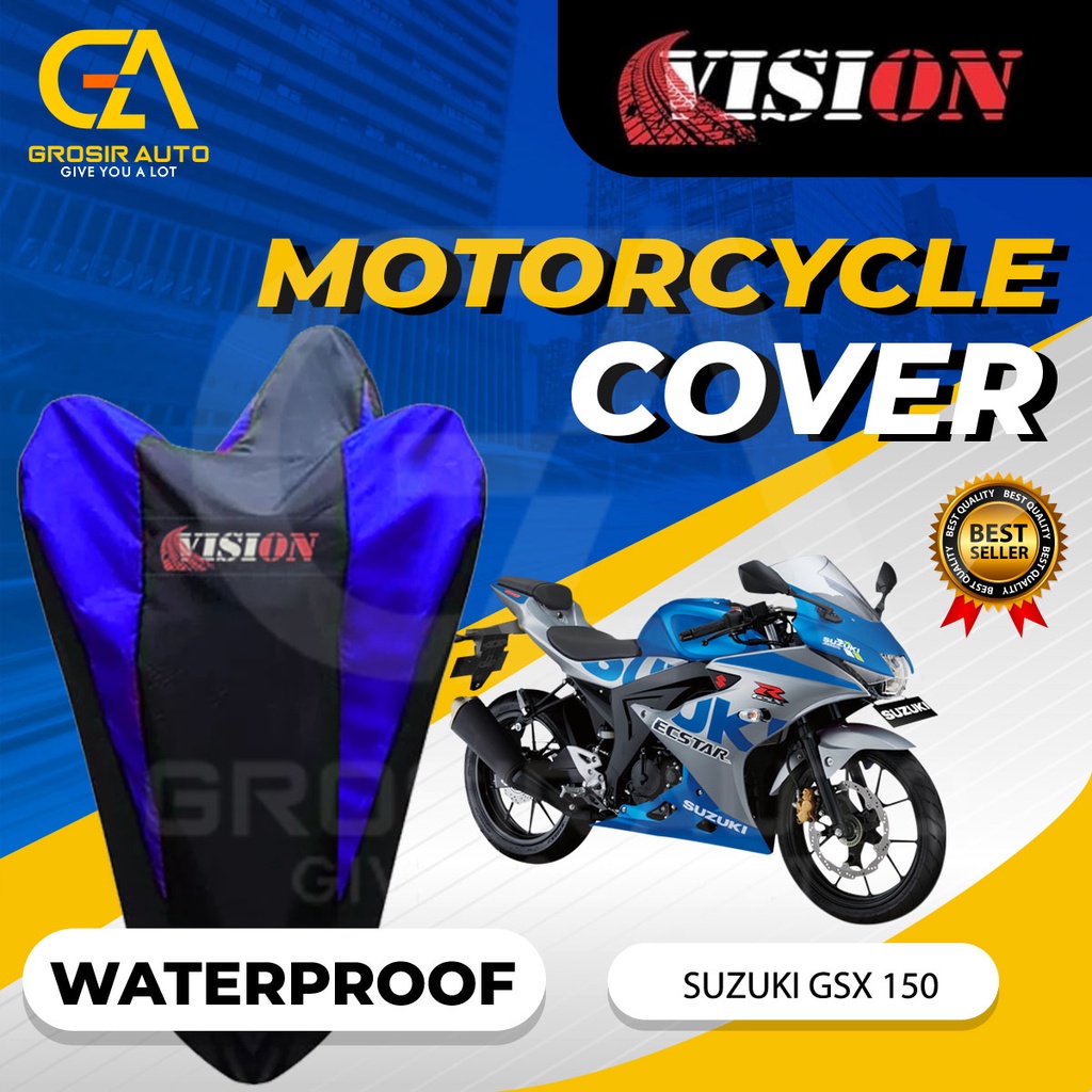 Sarung Motor GSX 150 Waterproof Vision / Cover Selimut Penutup Sarung Mantel Motor Vision