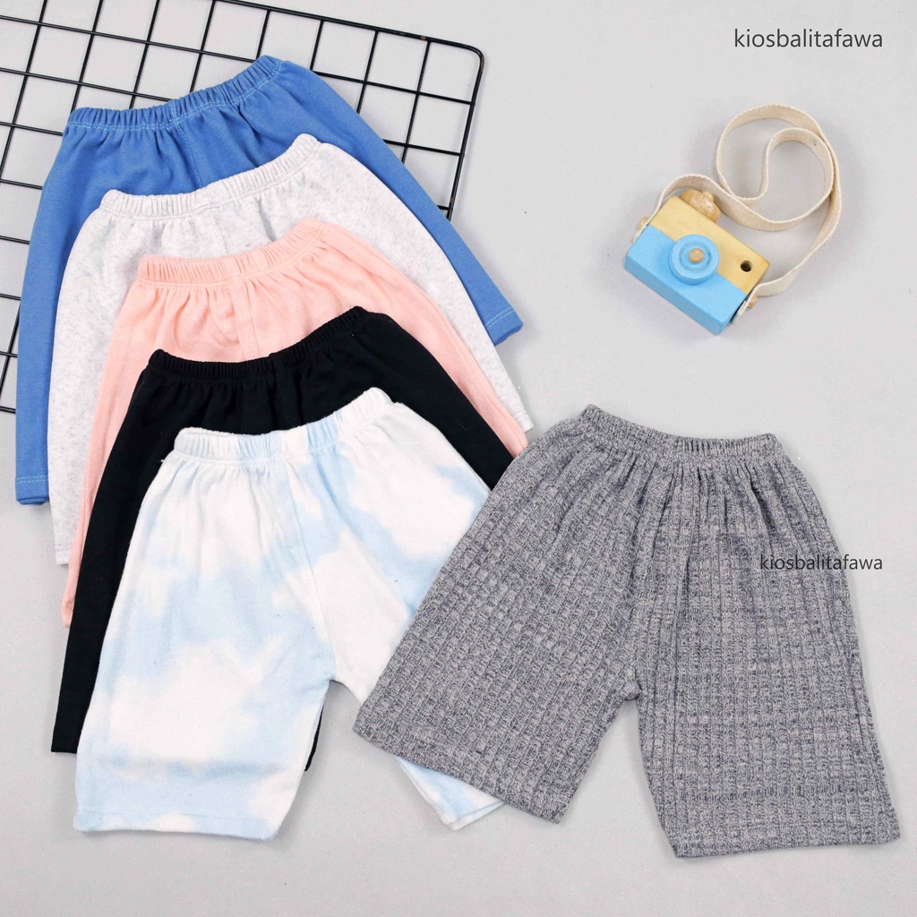 (IMPORT) Celana Short Knit uk 4-10 Tahun / Pendek Polos Dalaman Cotton Good Quality Anak Perempuan Pants Ketat Babycinnamon