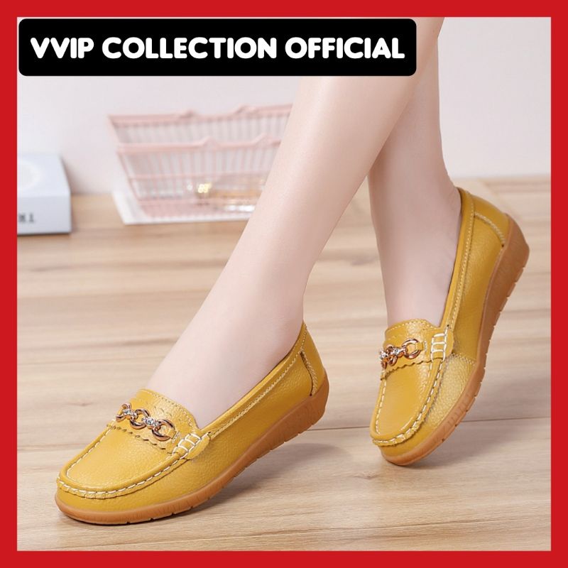 VVIP Sepatu Wanita Wedges Slip On Kerja Basic Fashion Premium 6507