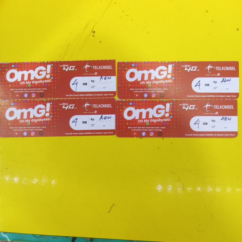 V.Telkomsel 4GB JATIM  masa tunggu 4 bulan