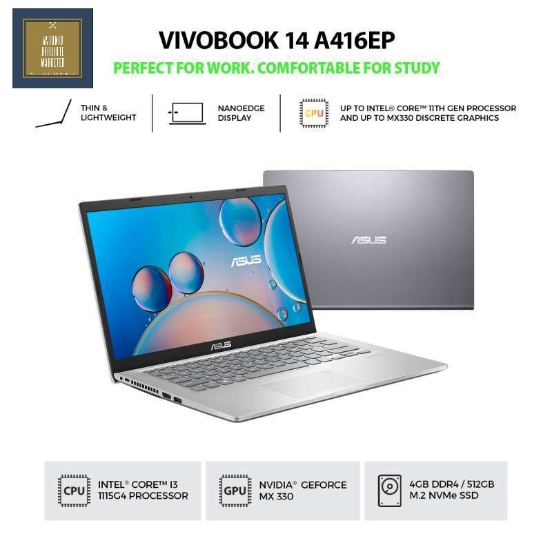 Asus A416EP Intel Core i3-11154G4 4GB/8GB RAM 512GB SSD Nvidia MX330