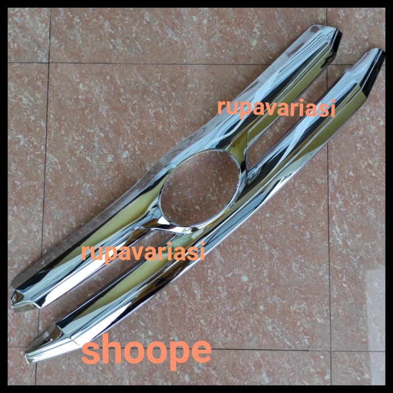 COVER lis list GRILL GRILLE BUMPER DEPAN TOYOTA INOVA INNOVA REBORN 2016 SAMPAI 2020 2019 2018 2017 CHROME CROME hitam doff tempel tipe G