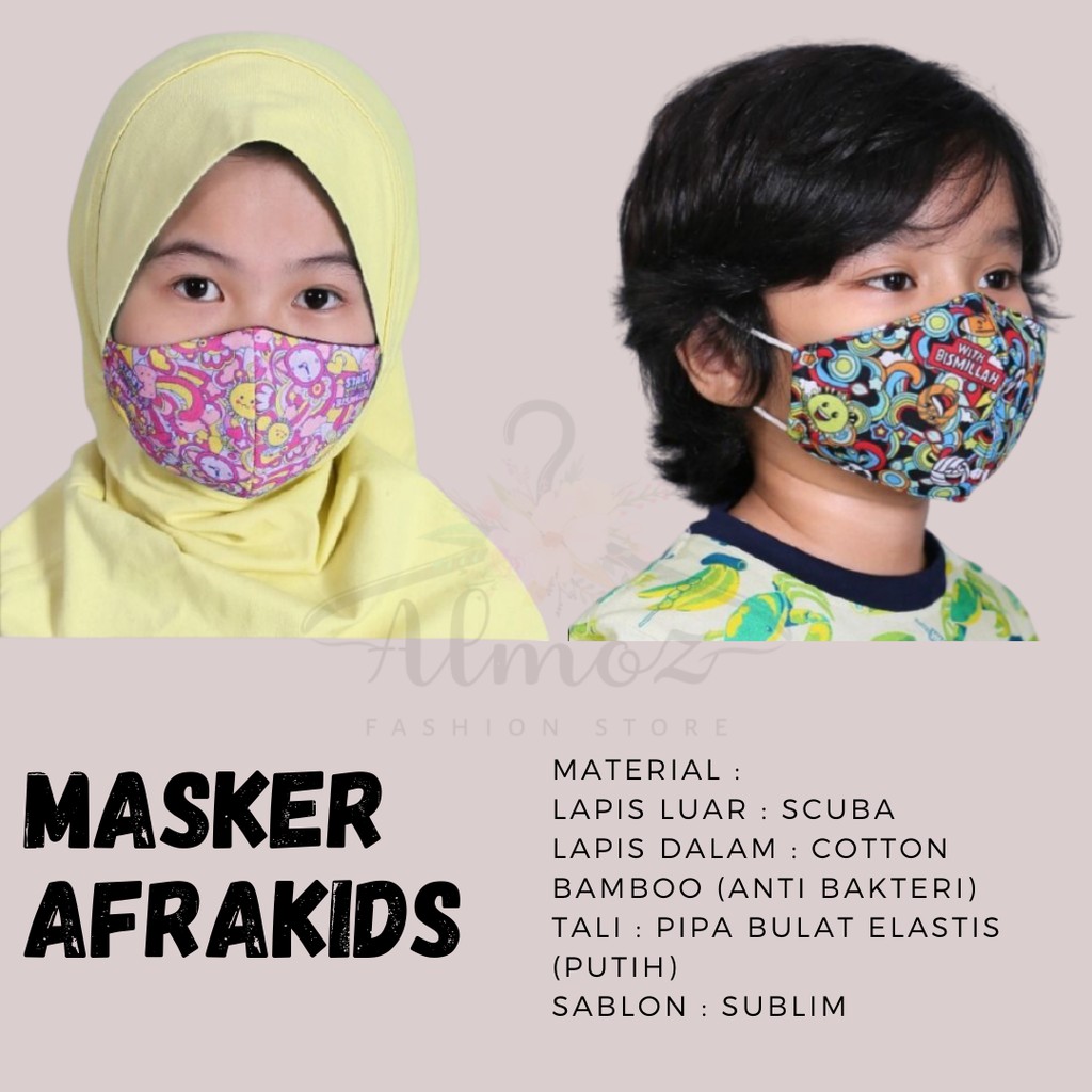 Afrakids Masker Kain AM001 AM002 Patata