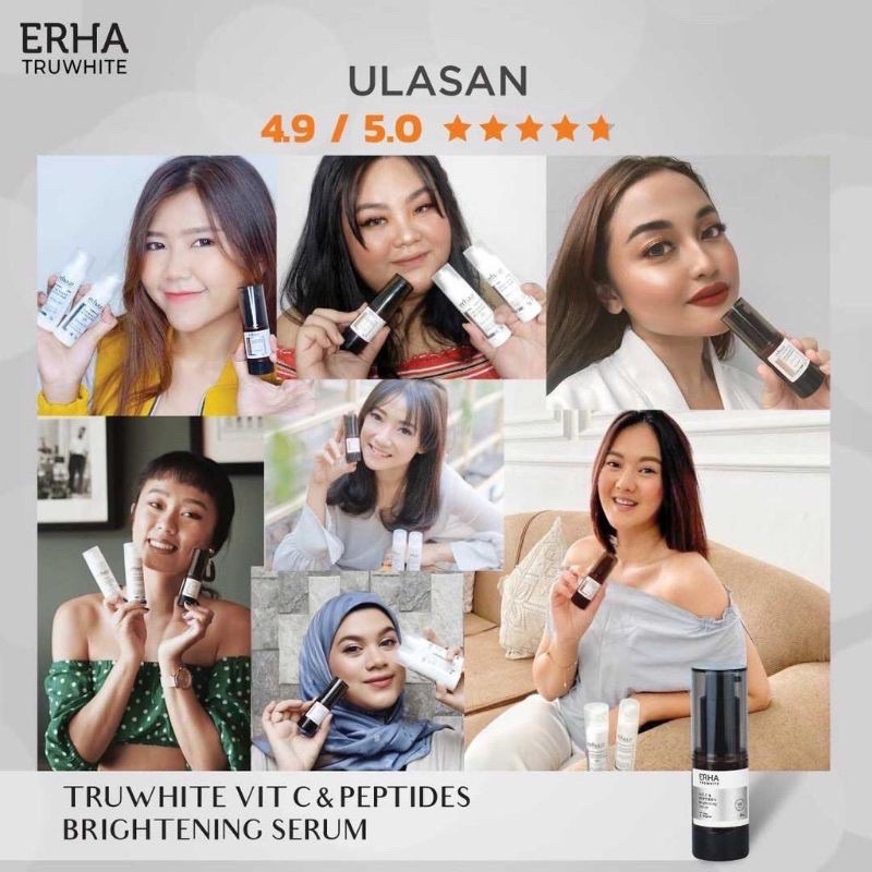 ERHA Truwhite Vit C &amp; Peptides Brightening Serum 20 ml - Serum Pencerah Wajah