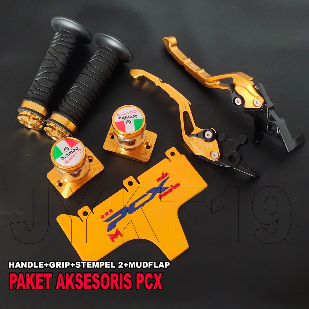 PROMO AKSESORIS HONDA PCX 150- HANDLE GRIP MUDFLAP DAN TUTUP MINYAK REM HONDA PCX