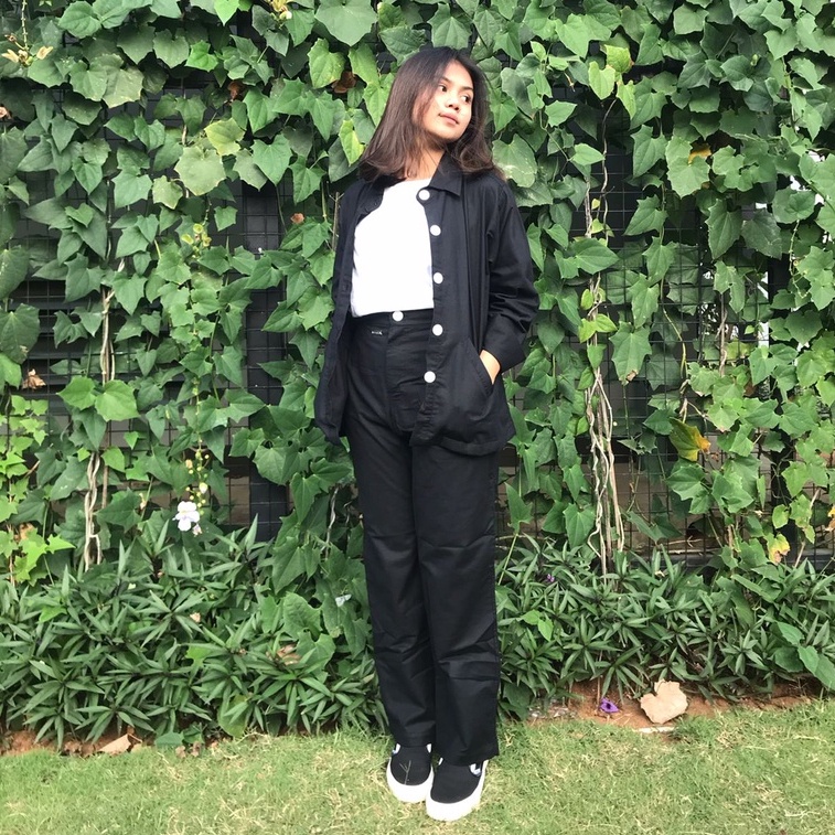 ONE SET ATASAN DAN CELANA LINEN APE.STORE