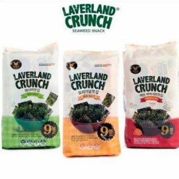 

Laverland Crunch Seaweed Snack Korea 3 Varian Habanero Wasabi 9 x 4.5g