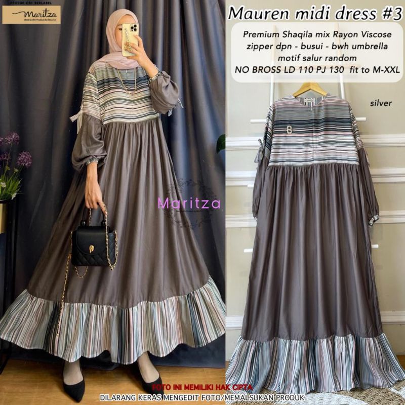 MAUREN #3 / OREDO #2 MIDI DRESS BY MARITZA DRESS SALUR RAYON BUSUI