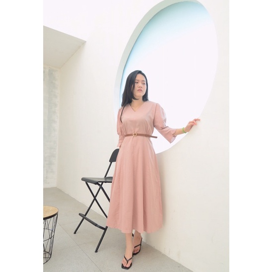 Azalea Dress Midi Dress Korean Dress Feminine Dress