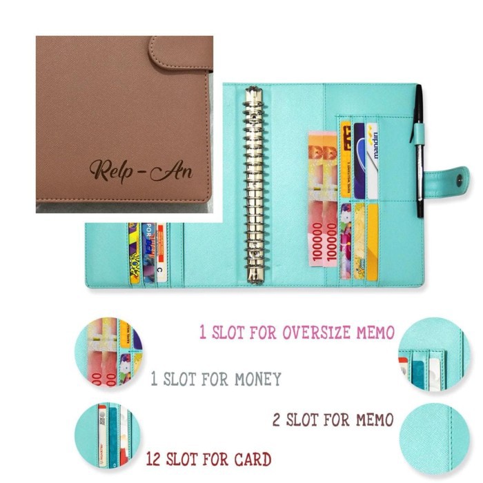 

nn Binder Untuk Kuliah Kerja Buku Catatan 20ring Model A5 Custom Nama - Brown Metallic