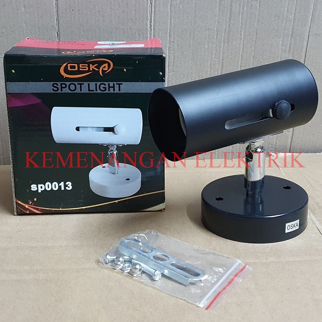 OSKA FITTING LAMPU SOROT E27 5CM / FITING SPOTLIGHT ADJUSTABLE / KAP SOROT 5 CM DEKORASI PAMERAN