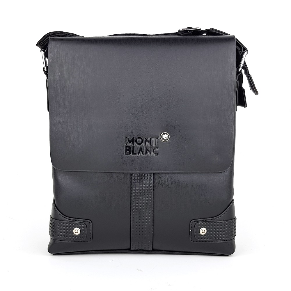 Tas selempang pria casual branded import murah - MONT BLANC ANMA-2 BLACK Toko Makmur Jaya Abadi