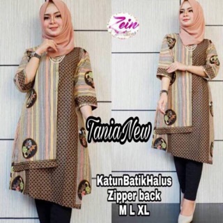  BAJU  TUNIK BATIK FASHION ATASAN TUNIK CEWEK KANTOR  OUTER  