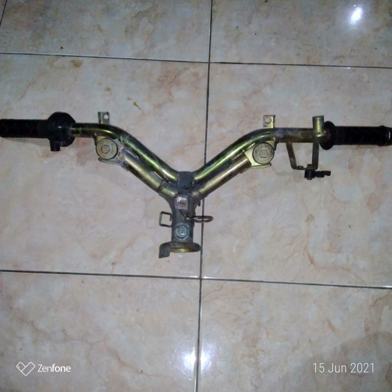 stang stir supra x 125 / supra x 125 Batman ori second + bracket stang