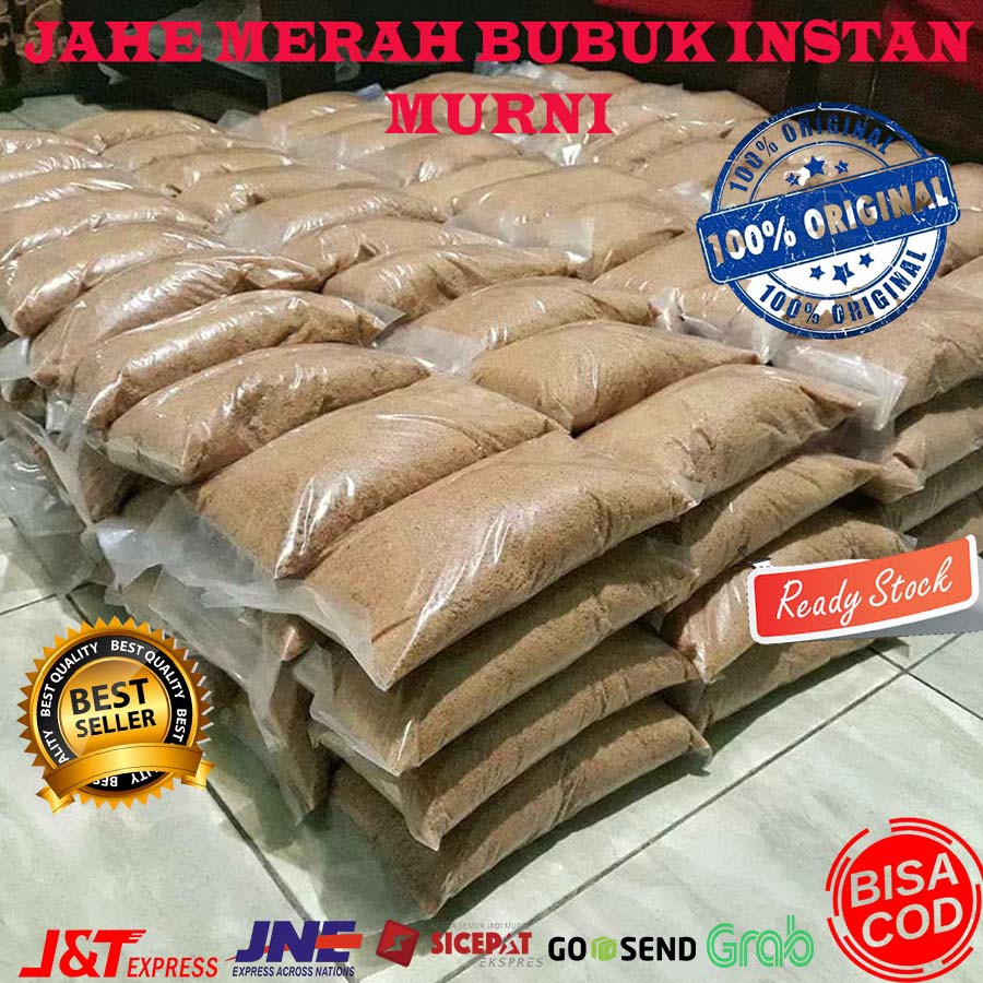 

100% ORIGINAL JAHE MERAH BUBUK SERBUK MURNI (TANPA GULA) INSTAN HERBAL ALAMI RED GINGER POWDER