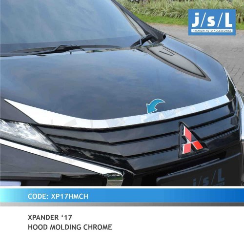 JSL Lis Kap Mesin Mitsubishi Xpander / Hood Molding Chrome Xpander