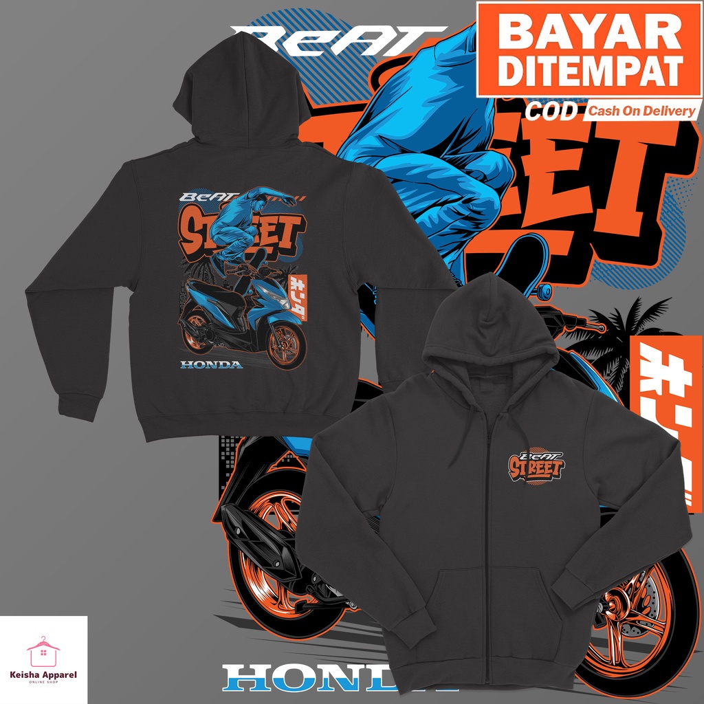 JAKET ZIPPER HONDA BEAT STREET SKATE SERIES JAKET BEAT STREET COWOK CEWEK