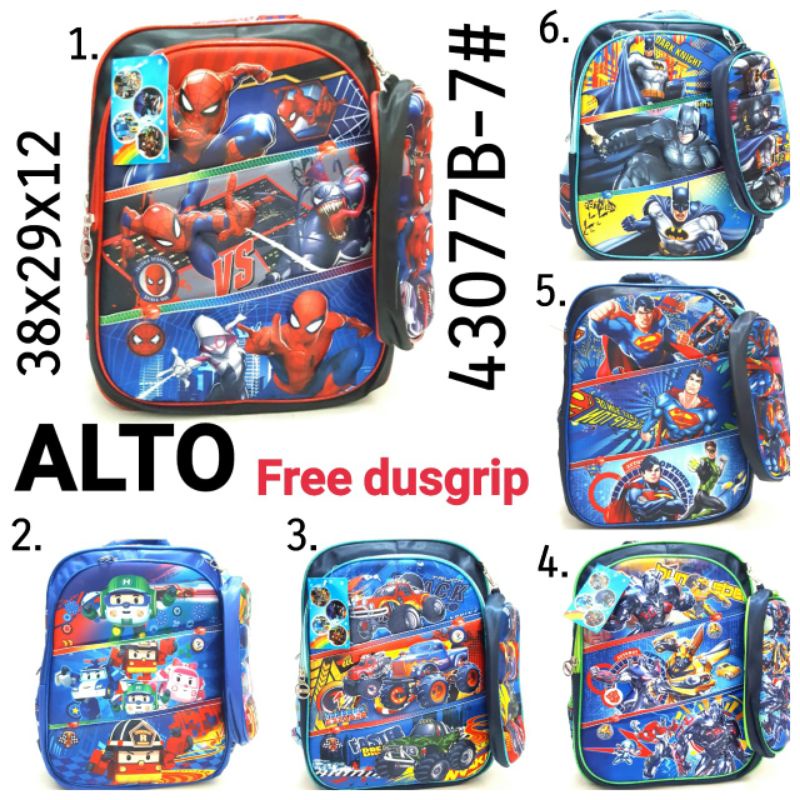 TAS SEKOLAH ANAK LAKI LAKI 1 SET ALTO 43077B-7