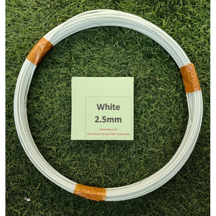 Ruji Fiber 2.5mm putih untuk sangkar, layangan naga dll