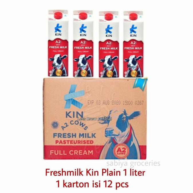 

[COD] susu fresh milk kin 1 karton / kin fresh mik plain 1000ml [COD]