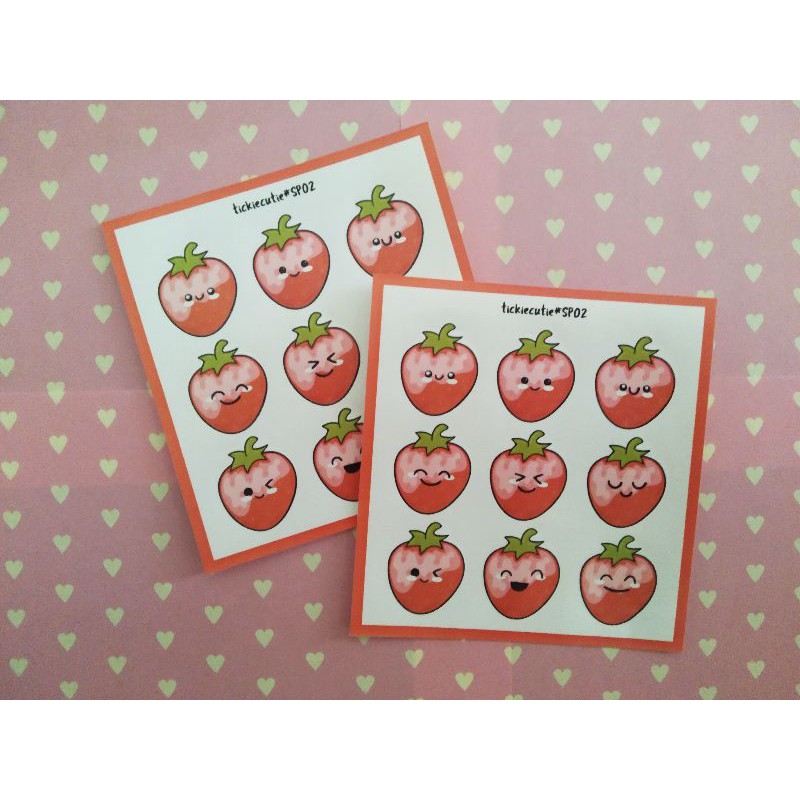 

sticker tickie cutie #SP01 #SP02 Strawberry Emoji