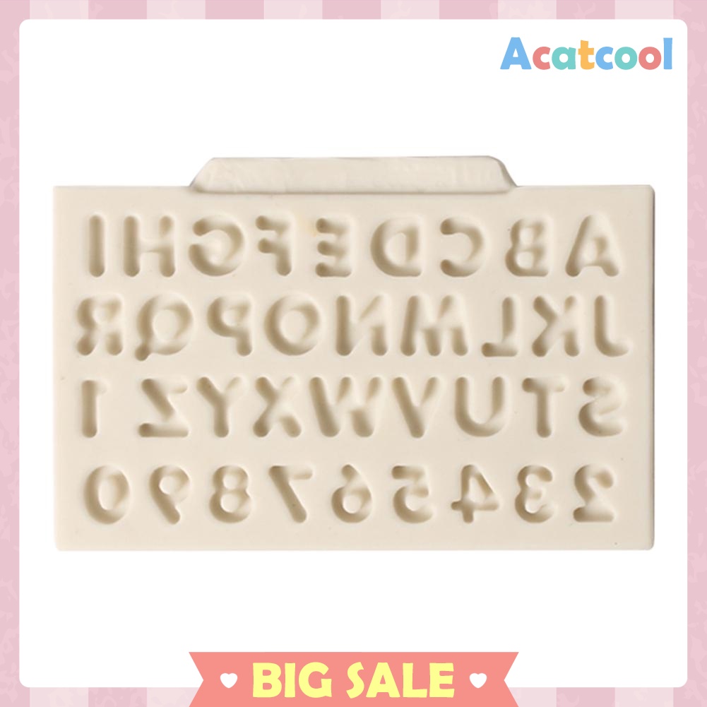 Letters Silicone Fondant Cake Mold DIY Chocolate Baking Decor Moulds Tools