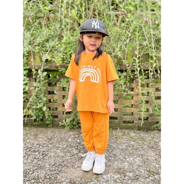 Set Alfa Setelan Kaos Anak Celana Jogger Lucuna Size 1,2,3,4,5 Y