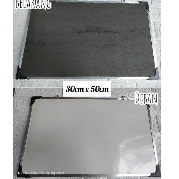 

(H8T5) ★ PAPAN TULIS BOLAK BALIK/WHITEBOARD SPIDOL DAN KAPUR UKUURAN 30X50CM //Premium@product