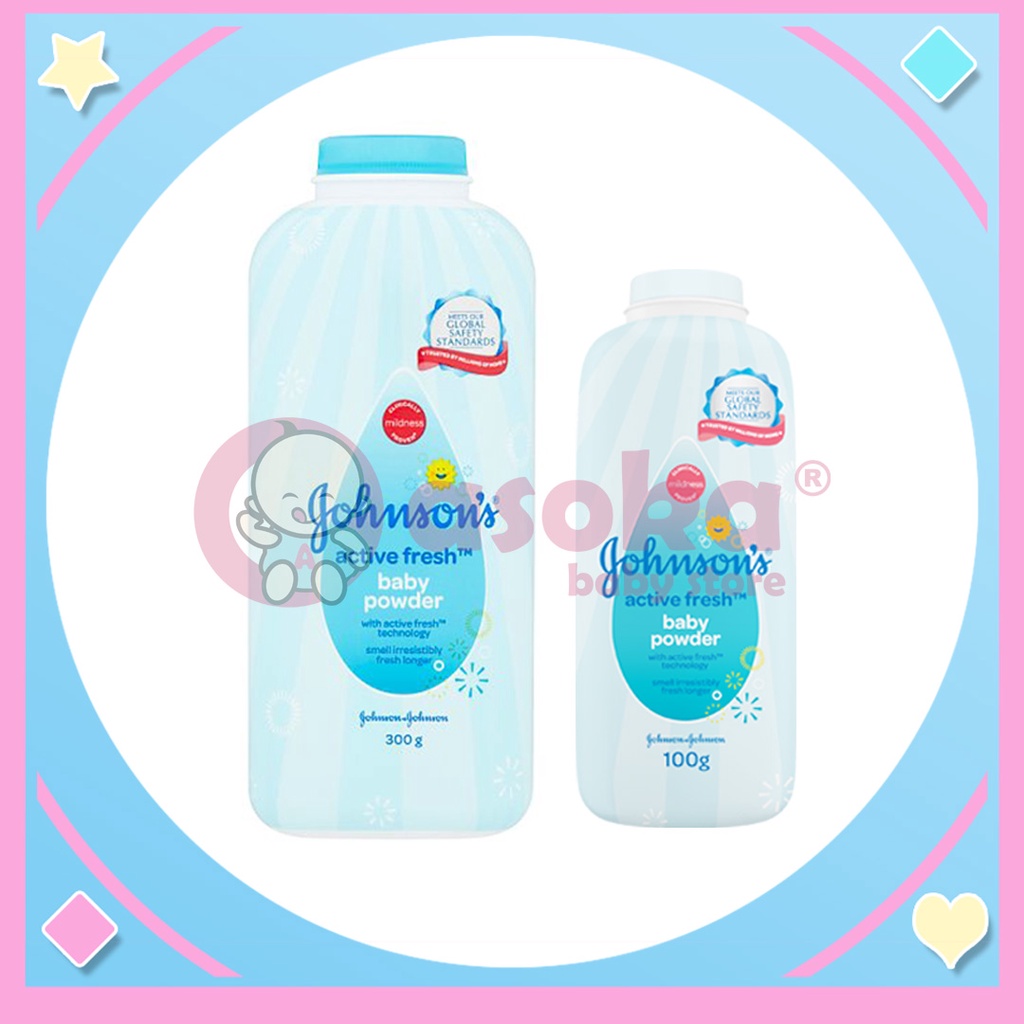 Johnson's Active Fresh Baby Powder I Bedak Bayi 300g &amp;100gr ASOKA