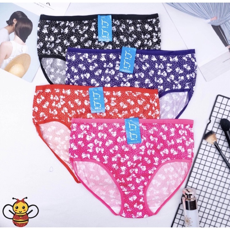 6pcs CD LILI//Celana Dalam Wanita Dewasa//CD LILI Motif Terlaris