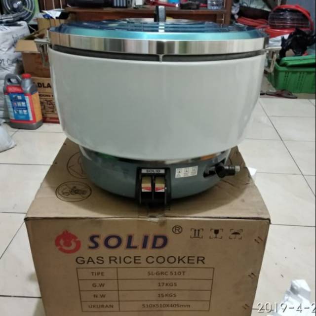Rice cooker/penanak nasi gas 10liter merek SOLID